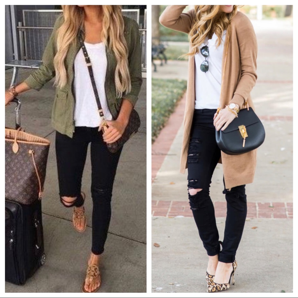 44 Boho Favorite Best Fitting Black Distressed Skinny Jeans - Picture 2 of 6